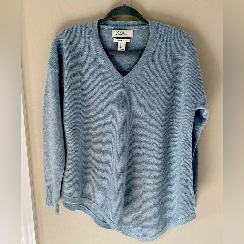 Cashmere asymmetrical hem sweater